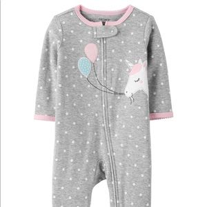 Unicorn 2-Way Zip Cotton Sleep & Play